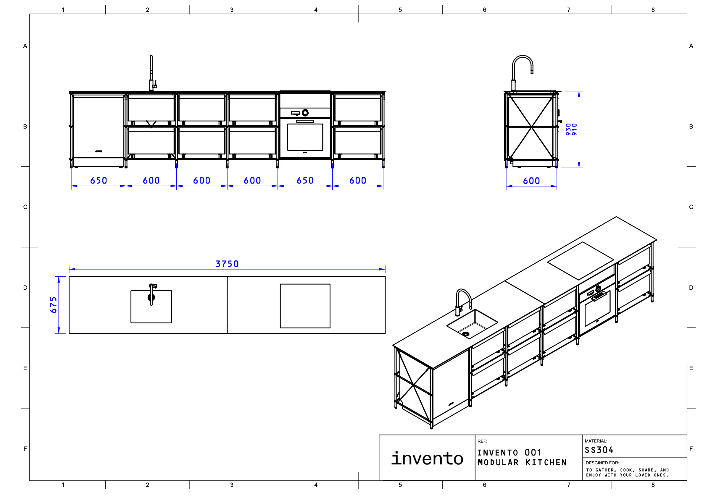 INVENTO 001 - COCINA PARED (6 MÓDULOS)